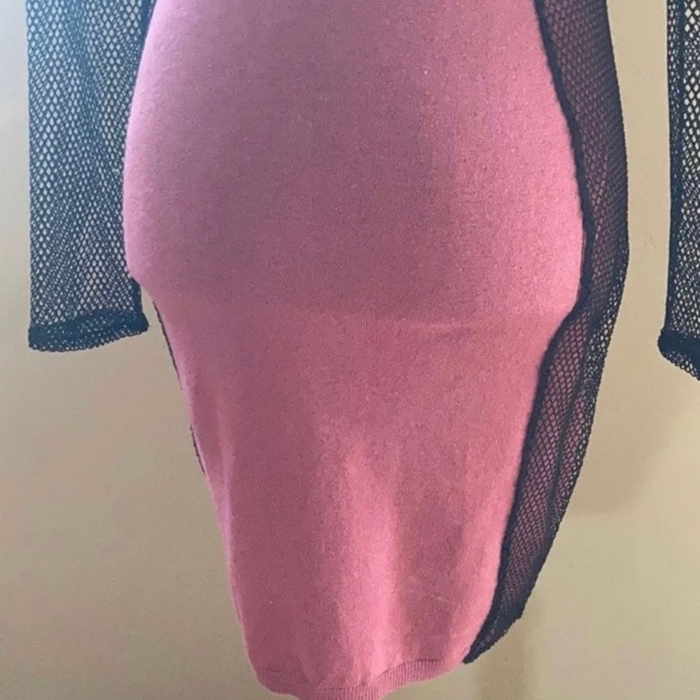 Rosewood Fish Net Long Sleeve Dress - Picture 3 of 9